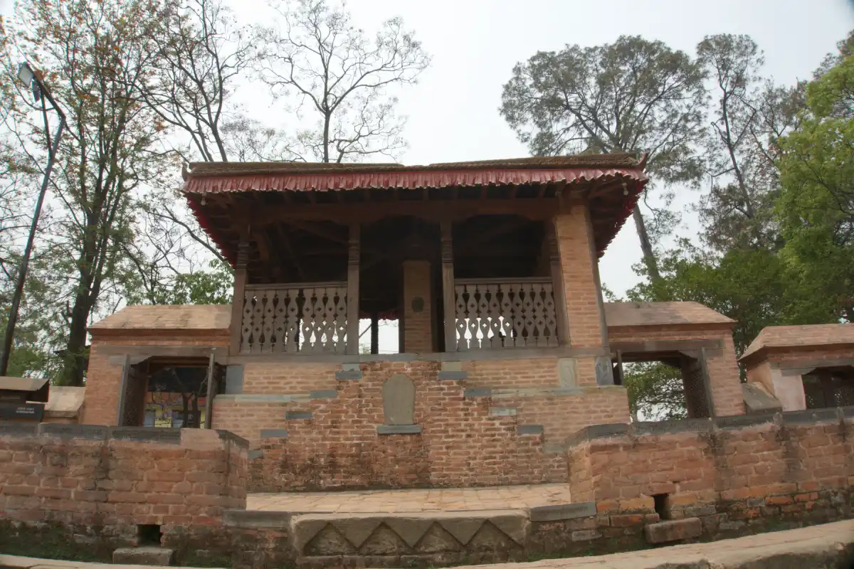 Stone Inscription between entrance and exit of premis of Rani Pokhari of Bhaktapur