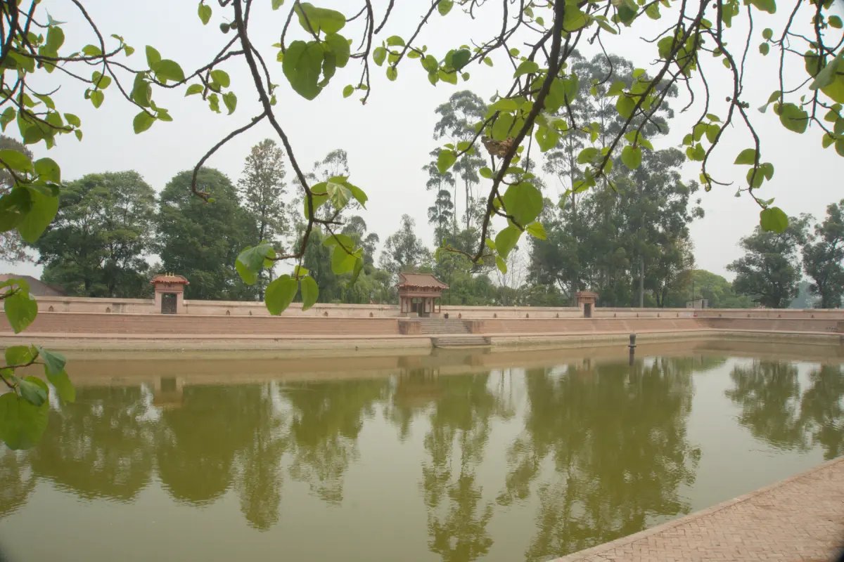 Wide Angle Shot of Rani Pokhari of Bhaktapur